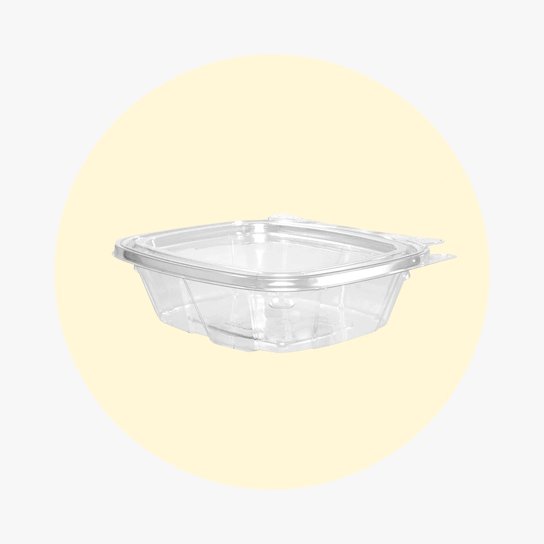 Clear Tamper-Evident Hinged Container With Flat Lid | 8 oz