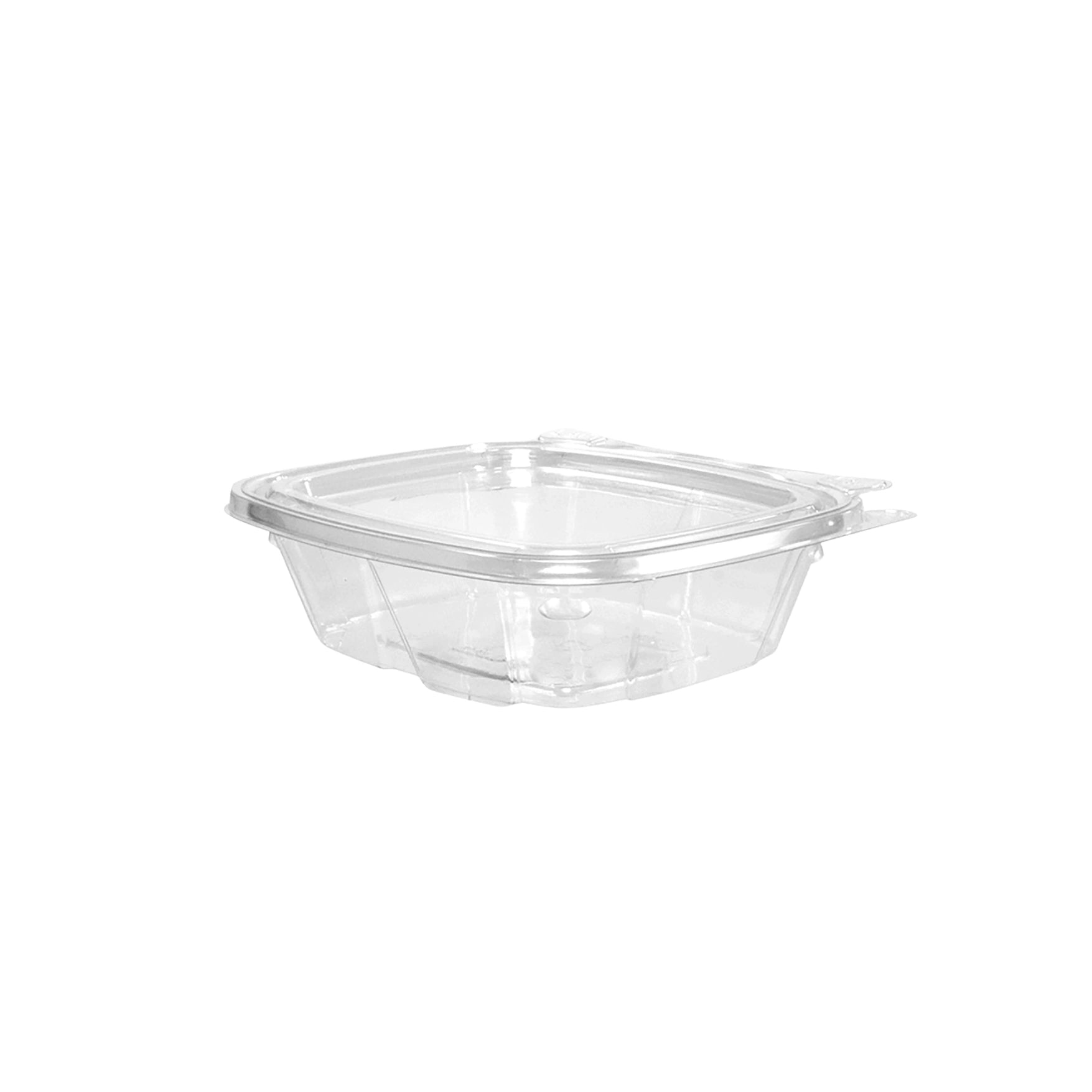 Clear Tamper-Evident Hinged Container With Flat Lid | 8 oz