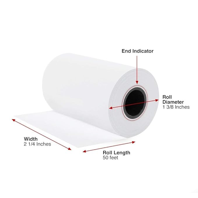 Credit Card Thermal Paper 2 1/4 x 50 - PACK THIS MEAL