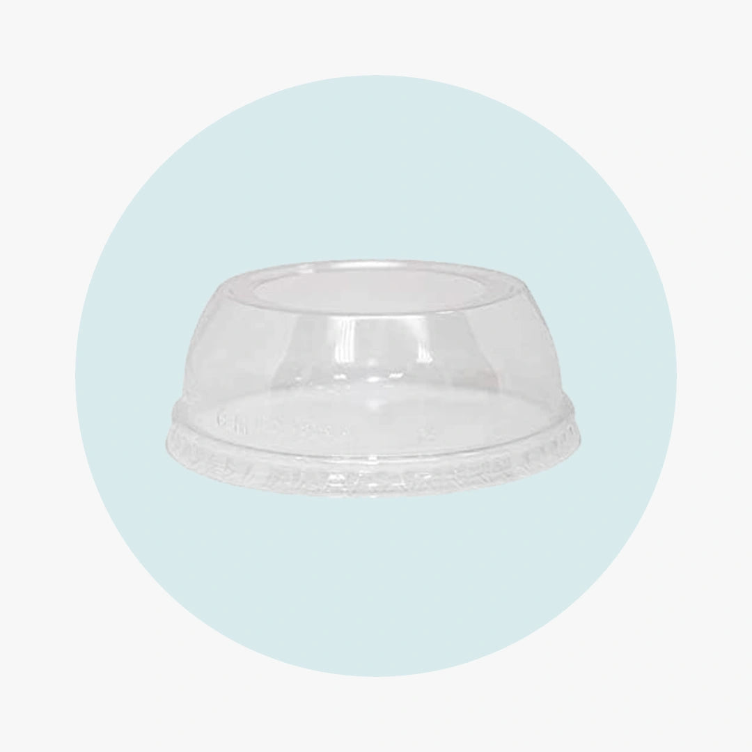 DOME LIDS WITH WIDE HOLE - 98mm FOR 12-24oz