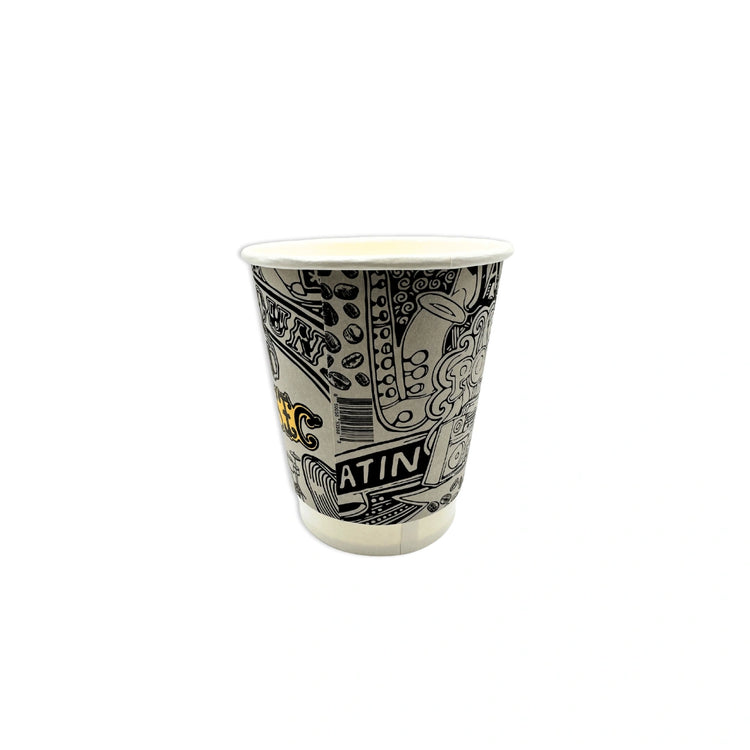 DOUBLE WALL PAPER CUPS - MUSIC DESIGN- 8 oz