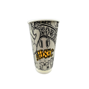 DOUBLE WALL PAPER CUPS - MUSIC DESIGN- 20 oz