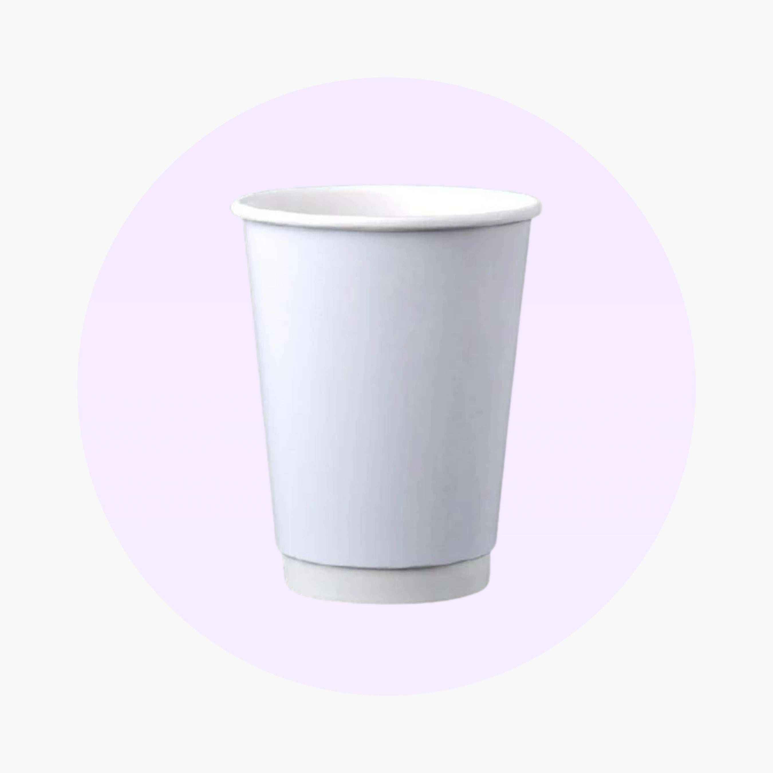 DOUBLE WALL PAPER CUPS - WHITE - 12 oz