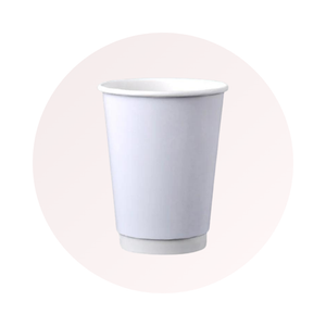 DOUBLE WALL PAPER CUPS - WHITE - 16 oz