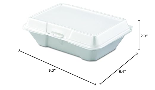 Dart 205HT1 White Foam Take Out Container