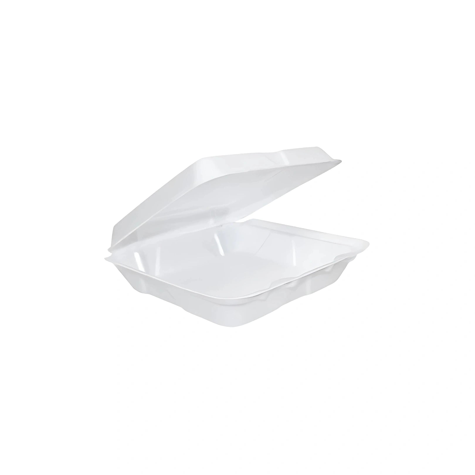 FOAMPAK FP-8001 Contenedor de espuma con tapa abatible de 8" x 8" x 3" mediano de 8" | 8" x 8"