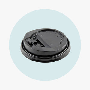 PAPER CUP LOCK LIDS - BLACK-80MM