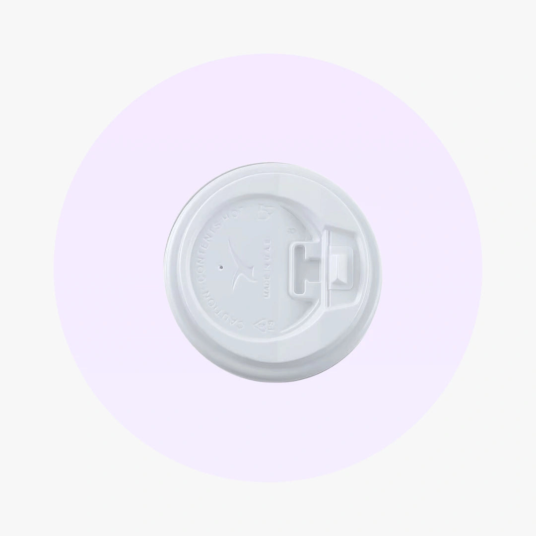 PAPER CUP LOCK LIDS - WHITE | 90MM