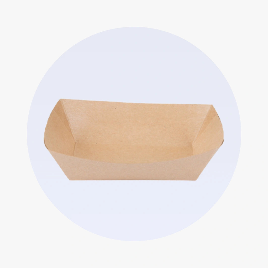 Paper Food Boat Tray - Kraft 1/2 lb