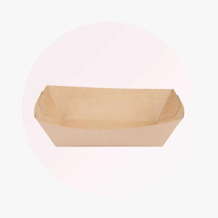 Paper Food Boat Tray - Kraft 3 lb