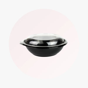 Plastic Salad Bowl with Lid | 32 oz