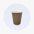 RIPPLE WALL PAPER CUPS - BROWN - 8 oz