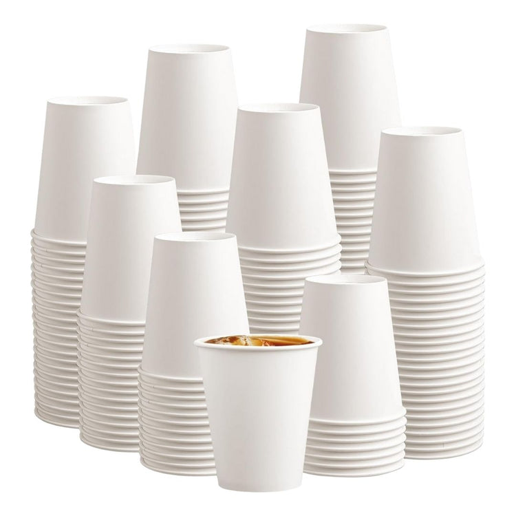 SINGLE WALL PAPER CUPS - WHITE