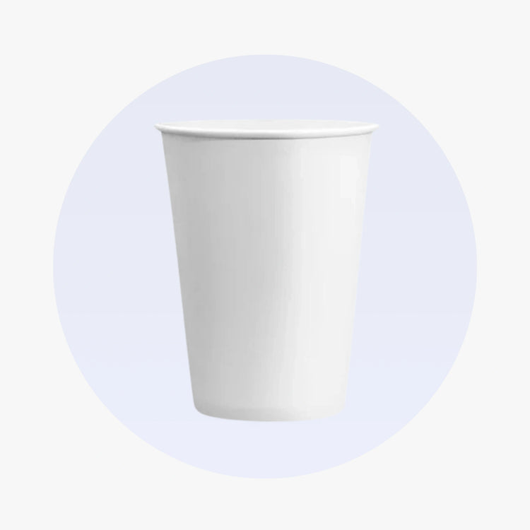 SINGLE WALL PAPER CUPS - WHITE - 10 oz