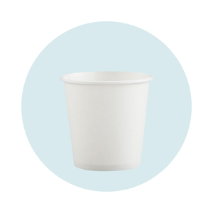 SINGLE WALL PAPER CUPS - WHITE - 4 oz