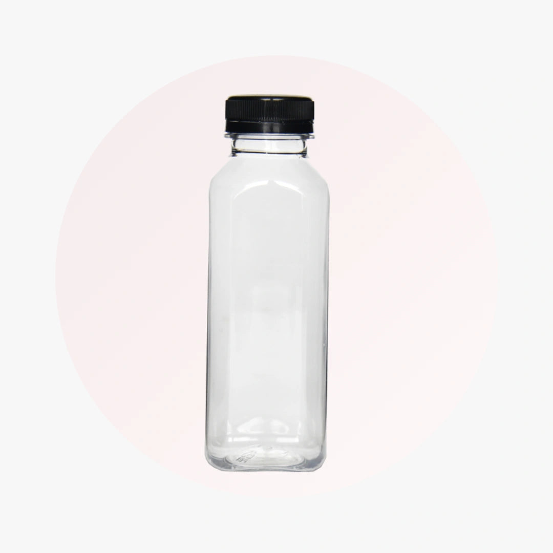 Square Shaped PET Bottles - 16 oz