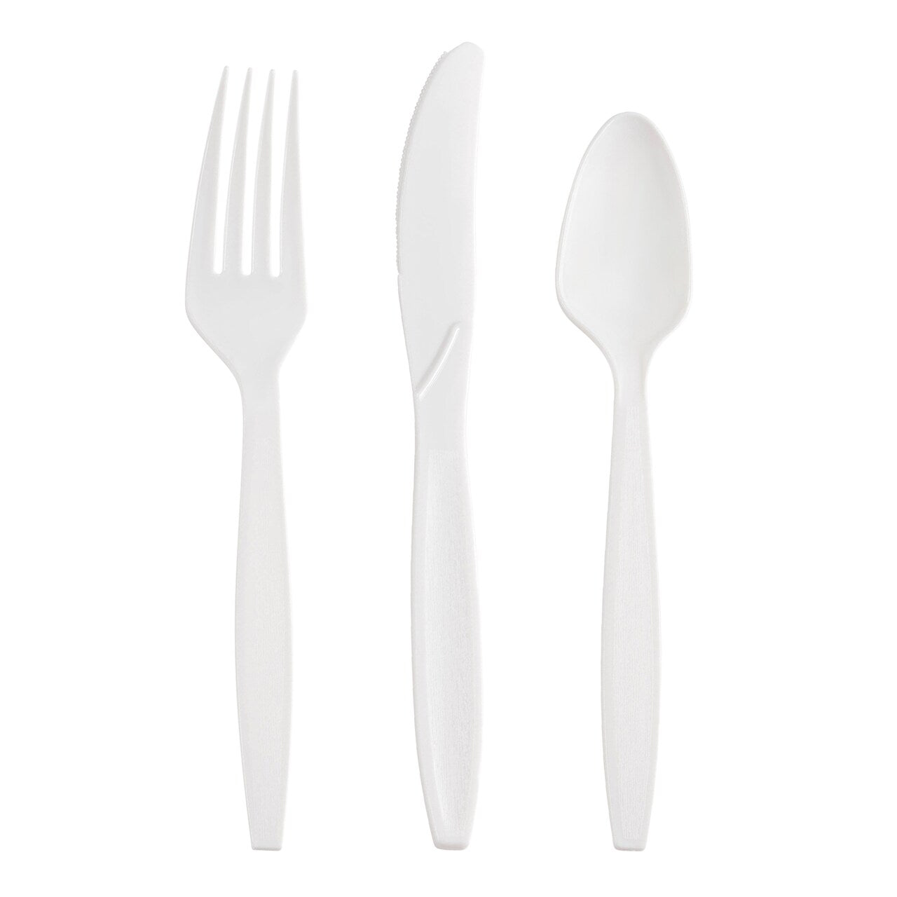 White Medium Weight Cutlery Set by packthismeal.myshopify.com