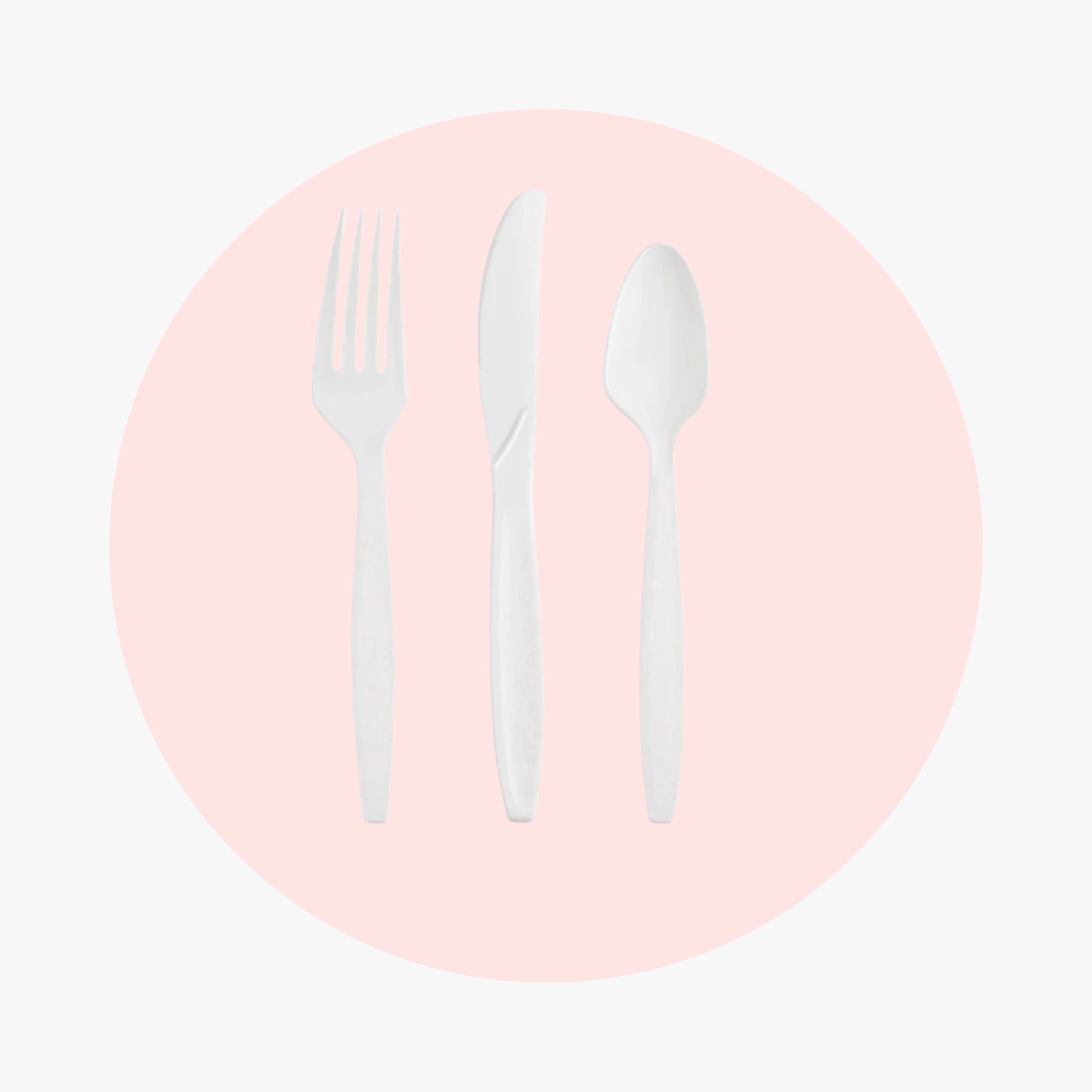 White Medium Weight Cutlery Set