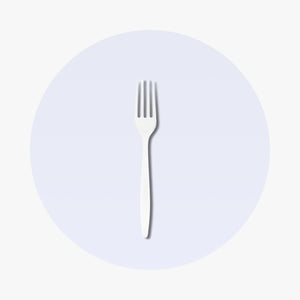 White Medium Weight Forks - Loose