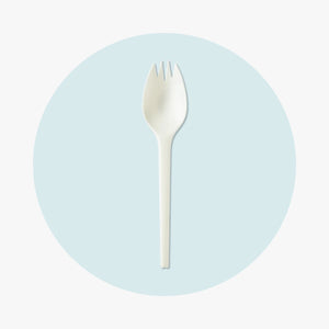 White Medium Weight Sporks - Loose by packthismeal.myshopify.com