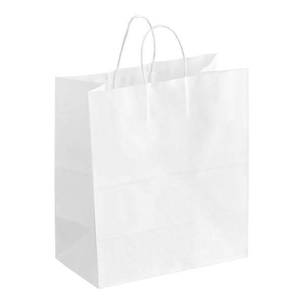 White Shopper Bags With Handle - MEDIUM - PACK THIS MEAL