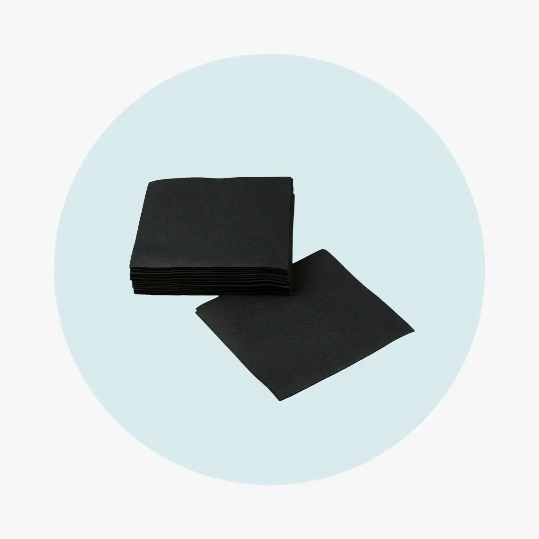 BEVERAGE NAPKINS BLACK