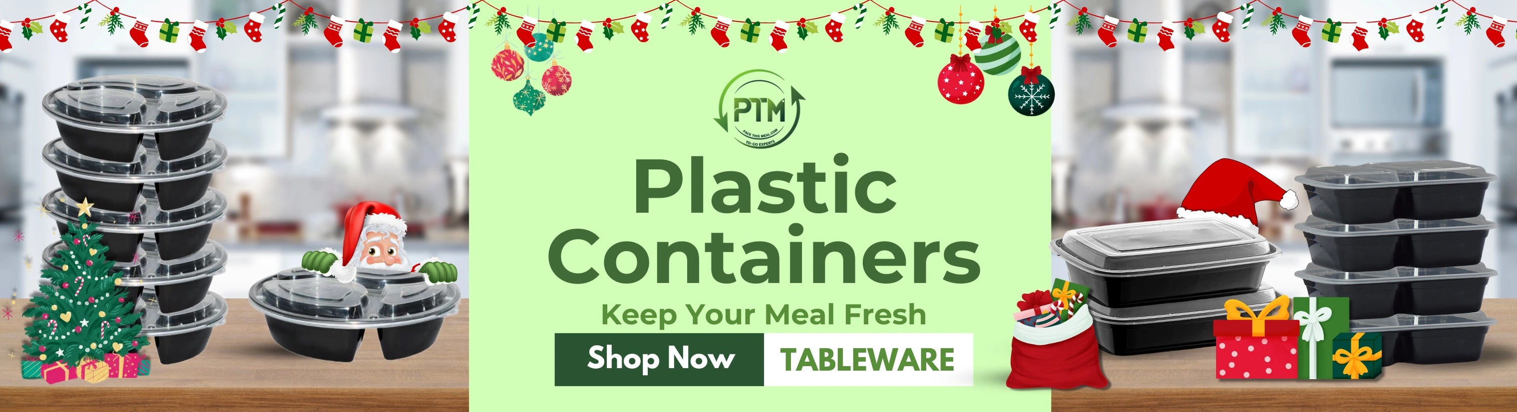 cristmas plastic containers