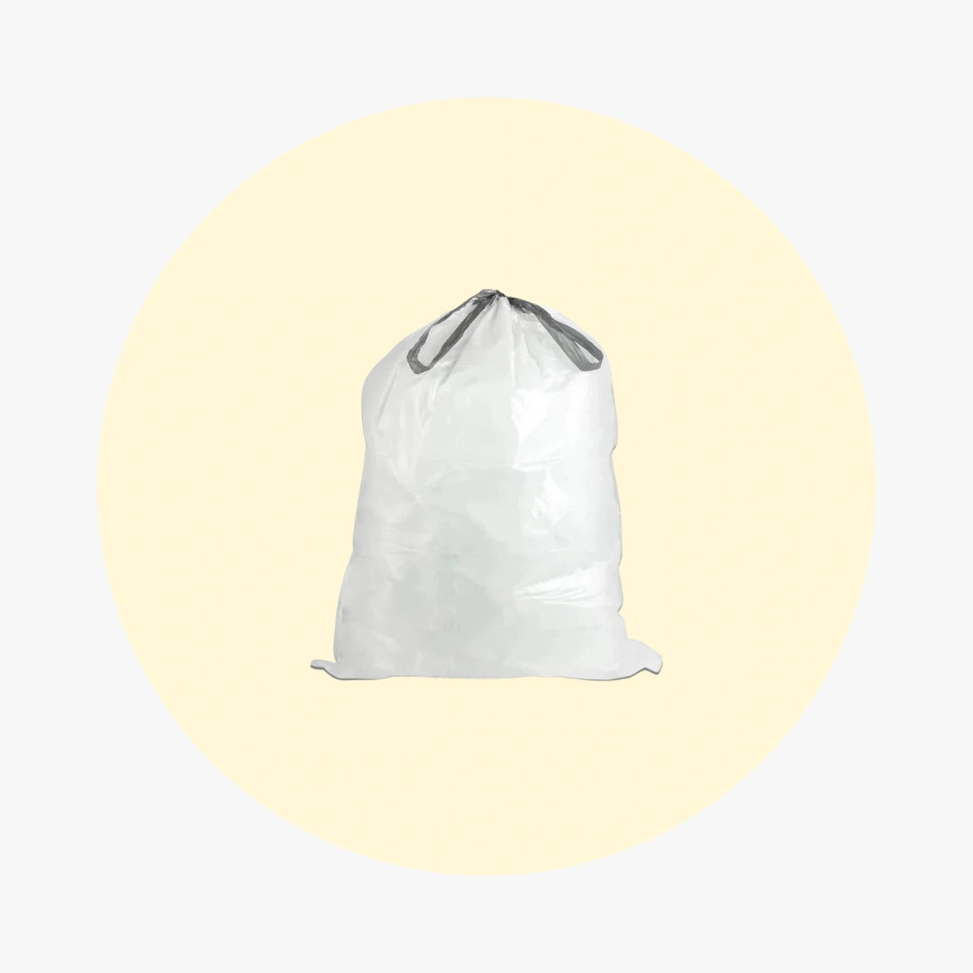 1 mil Trash Bags With Drawstring White - 13 Gallon