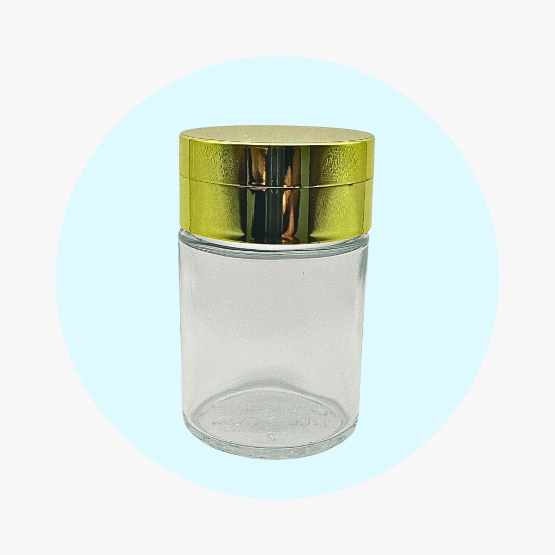 Magnetic Grinder with Storage Jar - Gold